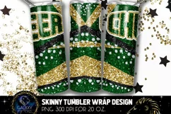 Cheer Tumbler Sublimation, Green Gold White Black Cheer Product Image 2