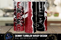 Maroon White Add Name Cheer Tumbler Sublimation Design Product Image 2