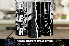 Add Text Cheer Tumbler Sublimation, Black White Leopard Product Image 2