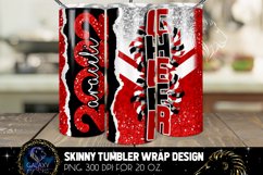 Red Add Name Cheer Tumbler Sublimation, Tumbler Design PNG Product Image 1