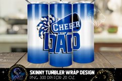 Cheer Dad Tumbler Sublimation Design PNG, Blue Cheer Dad Product Image 1