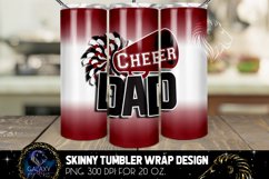 Cheer Dad Tumbler Sublimation Design PNG, Maroon Cheer Dad Product Image 1