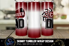 Cheer Dad Tumbler Sublimation Design PNG, Maroon Cheer Dad Product Image 2