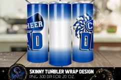 Cheer Dad Tumbler Sublimation Design PNG, Blue Cheer Dad Product Image 2