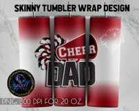 Cheer Dad Tumbler Sublimation Design PNG, Maroon Cheer Dad Product Image 3