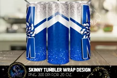 Cheer Mom Tumbler Sublimation, Blue White Cheer Mom Tumbler Product Image 2