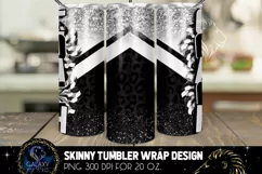 Cheer Coach Tumbler Sublimation, Black White Leopard Coach Product Image 2