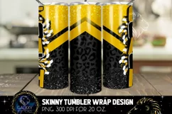 Cheer Coach Tumbler Sublimation, Black Yellow Tumbler Design Product Image 2