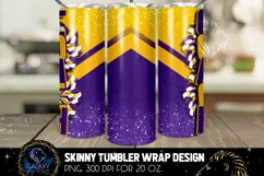 Cheer Coach Tumbler Sublimation, Purple Gold Yellow Cheer Product Image 2
