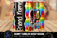 Pop it Best Friends 20 Oz. Skinny Tumbler Wrap Sublimation Product Image 1