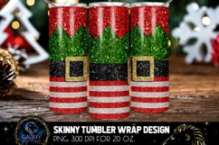 Glitter Elf Tumbler Design, Christmas Tumbler Design Product Image 2