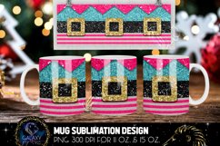 Pink Elf Christmas Sublimation | Blue Pink Elf Christmas Mug Product Image 1