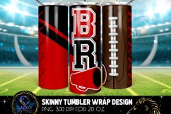 Football Cheer Bro Tumbler Sublimation, Red White Football Product Image 1