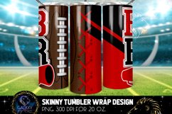 Football Cheer Bro Tumbler Sublimation, Red White Football Product Image 2