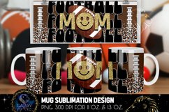 Football Mom Mug | Groovy Football Mom Mug Sublimation Product Image 1