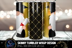 Gnome Gold Senior 2022 Glitter Tumbler Sublimation Design Product Image 2