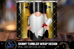 Gnome Gold Senior 2022 Glitter Tumbler Sublimation Design Product Image 3