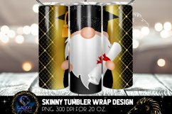 Gnome Gold Senior 2022 Glitter Tumbler Sublimation Design Product Image 1