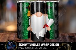 Gnome Green Senior 2022 Glitter Tumbler Sublimation Design Product Image 3