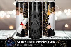 Gnome Leopard Senior 2022 Glitter Tumbler Sublimation Design Product Image 3