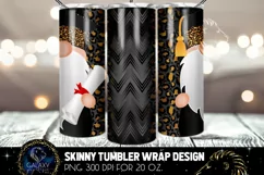 Gnome Leopard Senior 2022 Glitter Tumbler Sublimation Design Product Image 3
