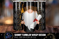 Gnome Leopard Senior 2022 Glitter Tumbler Sublimation Design Product Image 2