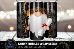Gnome Leopard Senior 2022 Glitter Tumbler Sublimation Design Product Image 1