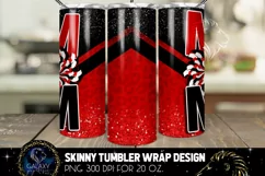 Cheer Mom Tumbler Sublimation, Red Black Cheer Tumbler Product Image 2