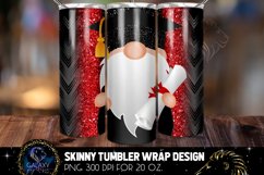Gnome Red Senior 2022 Glitter Tumbler Sublimation Design Product Image 3