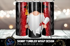 Gnome Red Senior 2022 Glitter Tumbler Sublimation Design Product Image 1