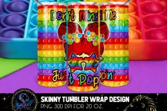 Just Poppin 20 Oz. Skinny Tumbler Wrap Sublimation Design Product Image 2