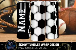 Add Text Soccer Ball Tumbler Sublimation Design PNG Product Image 3