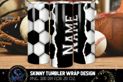 Add Text Soccer Ball Tumbler Sublimation Design PNG Product Image 4