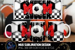 Red Soccer Mom Mug | Groovy Soccer Mom Mug Sublimation Product Image 1