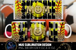 Softball Mom Mug | Groovy Softball Mom Mug Sublimation Product Image 1