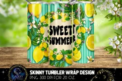 Sweet Summer Tumbler Sublimation, Groovy Lemon Tumbler Product Image 1