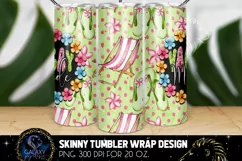 Vacay Mode Tumbler Sublimation, Floral Summer Tumbler Product Image 2