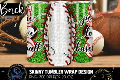 Peace Love Baseball Tumbler Sublimation, Tumbler Design PNG Product Image 2