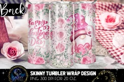 Gnome Valentines day Tumbler Sublimation, Tumbler Design Product Image 2