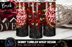 Happy Valentines day Tumbler Sublimation, Tumbler Design Product Image 2