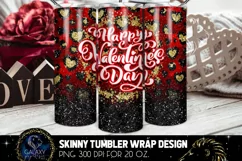 Happy Valentines day Tumbler Sublimation, Tumbler Design Product Image 1