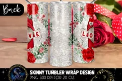 Gnome Valentines day Tumbler Sublimation, Tumbler Design Product Image 4