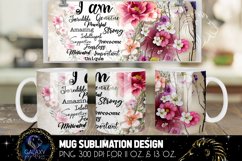 Watercolor Flowers Mug Sublimation | Positive Confirmations Product Image 1