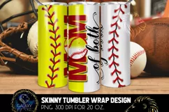 Mom of Both 20 Oz. Skinny Tumbler Wrap Sublimation Product Image 2