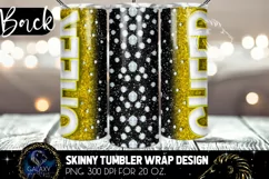 Yellow Cheer Glitter Tumbler Sublimation, Tumbler Design PNG Product Image 2