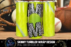 Tenis Mom 20 Oz. Skinny Tumbler Wrap Sublimation Design Product Image 1