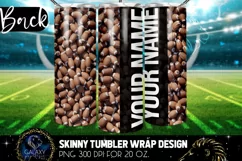 Add Text Name Football Balls Tumbler Sublimation Design Product Image 2