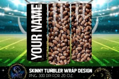 Add Text Name Football Balls Tumbler Sublimation Design Product Image 1