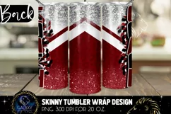 Cheer Coach Tumbler Sublimation Design PNG, Maroon White Product Image 2