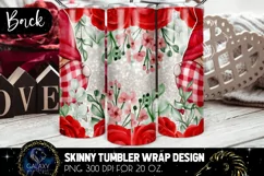 Gnome Valentines day Tumbler Sublimation, Tumbler Design Product Image 2
